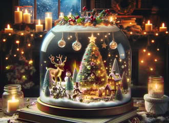 Weihnachtliches Schmücken des Terrarium