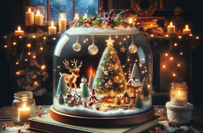 Weihnachtliches Schmücken des Terrarium