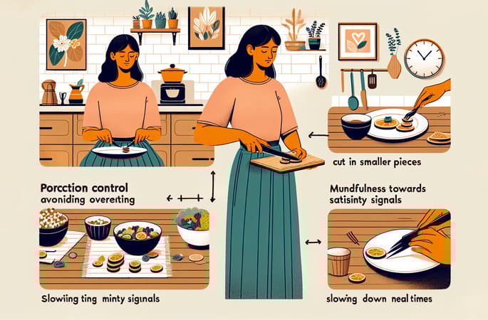Tipps zur Portionengröße und zum Vermeiden von Überessen