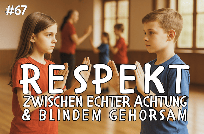 Zwei Kinder stehen sich in respektvoller Deeskalationshaltung gegenüber. 